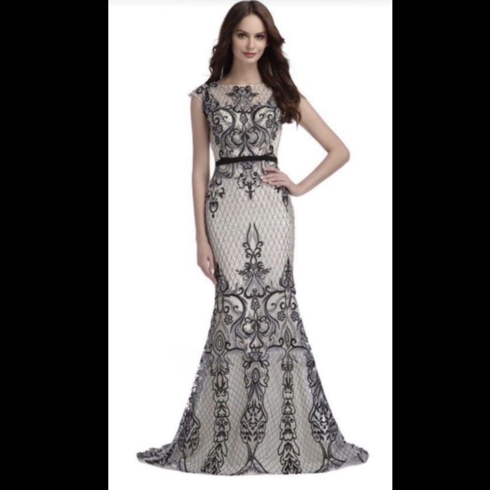 Black and Beige Gown/Dress
